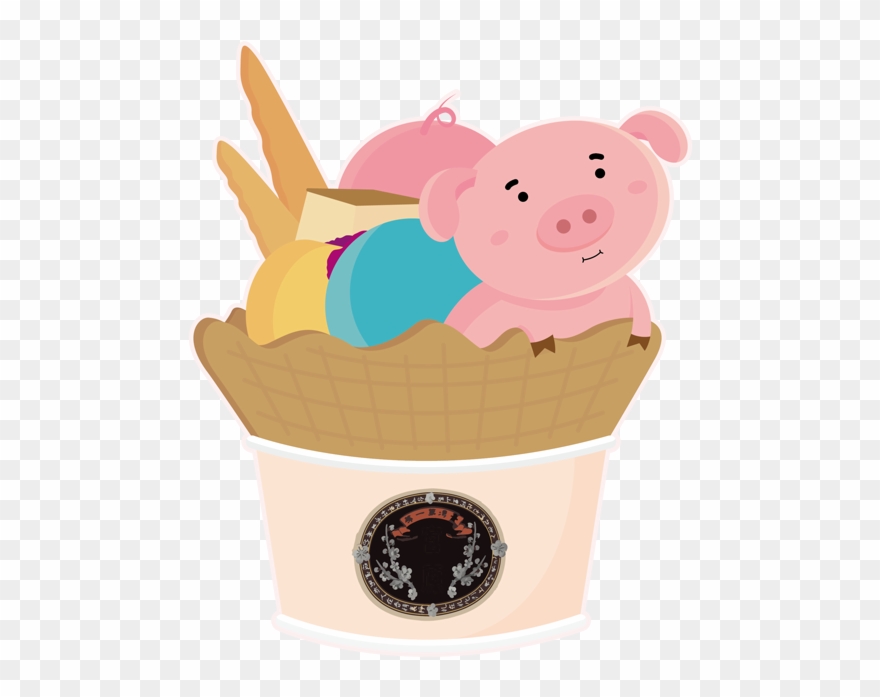 Pig Ice Cream Clipart