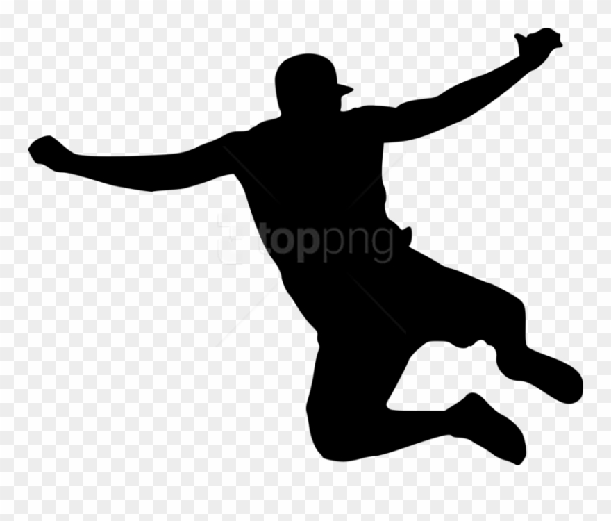 Free Png Happy Jump Silhouette Png Images Transparent - Silhouette Of Person Jumping Png Clipart