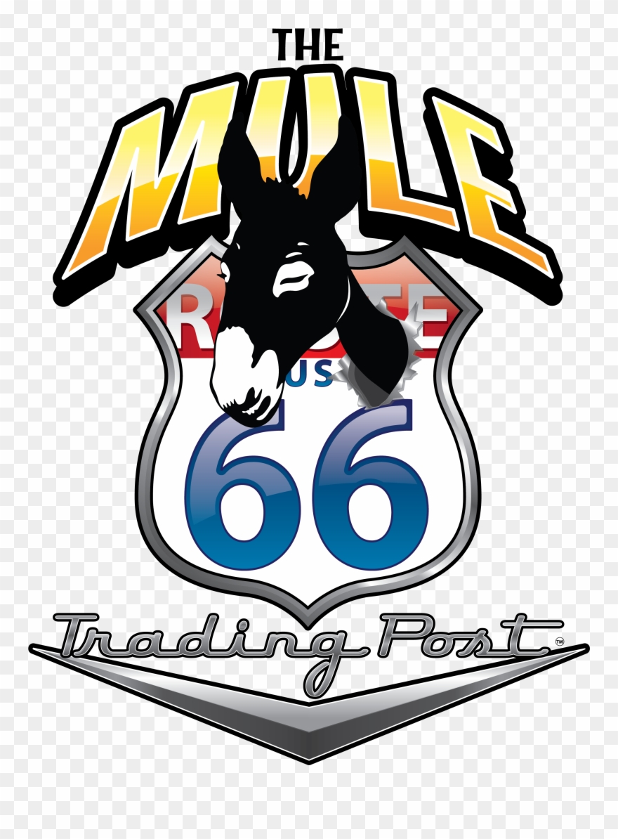 The Mule Trading Post On Route - Illustration Clipart