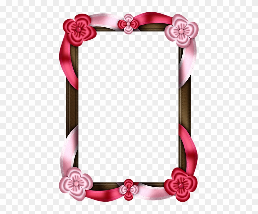 Frame Flowers Blue Transparent Clipart
