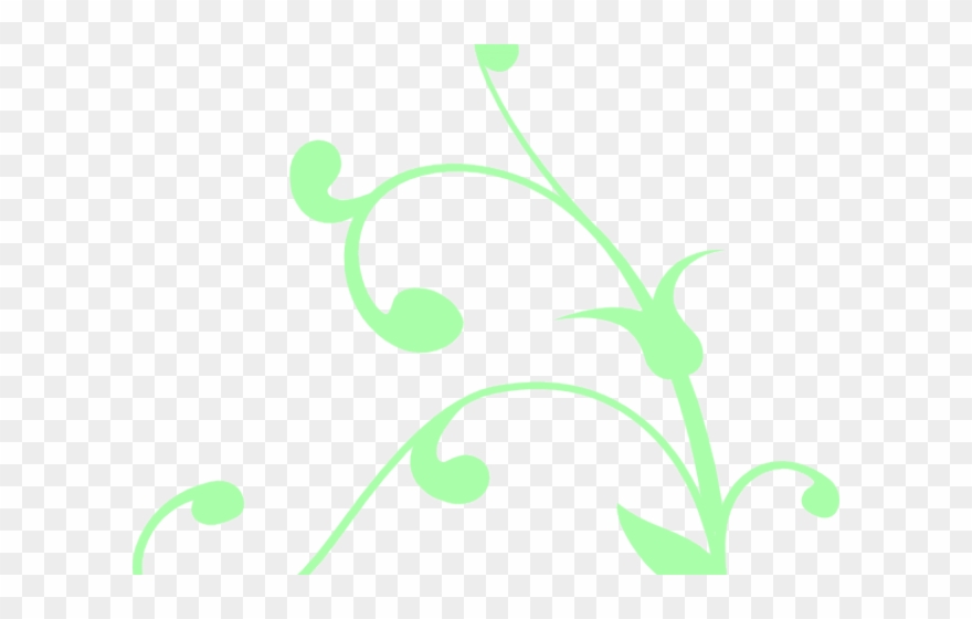 Swirl Clipart Green - Silhouette - Png Download