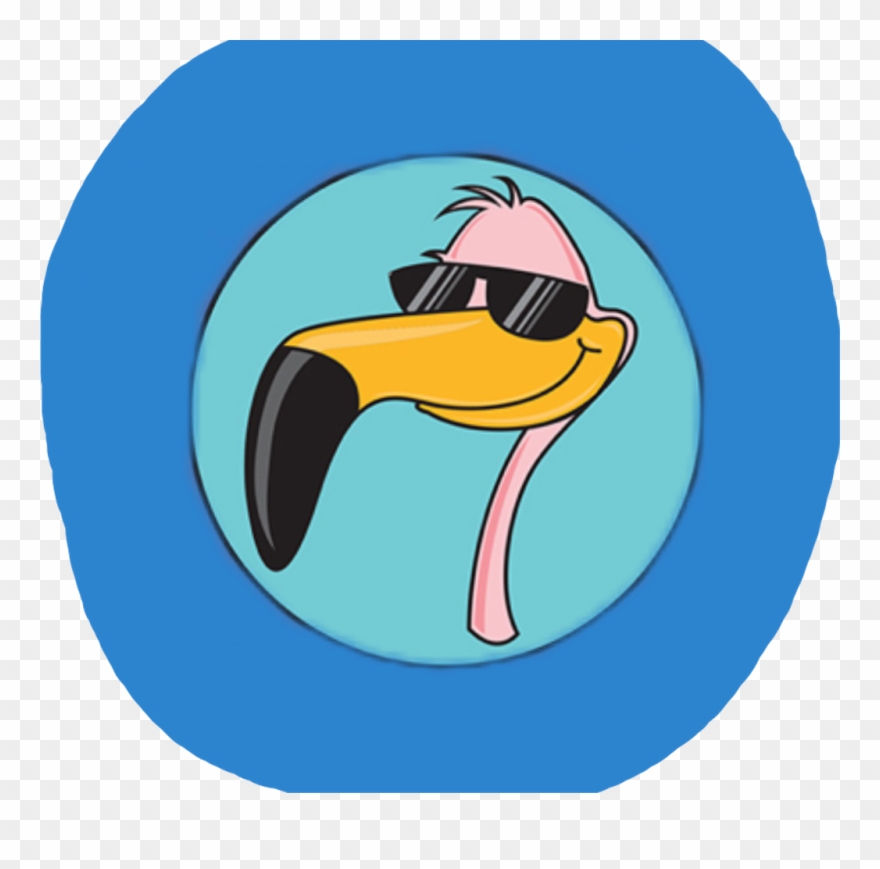 Bonjour Sticker - Flamingo Cartoon Clipart