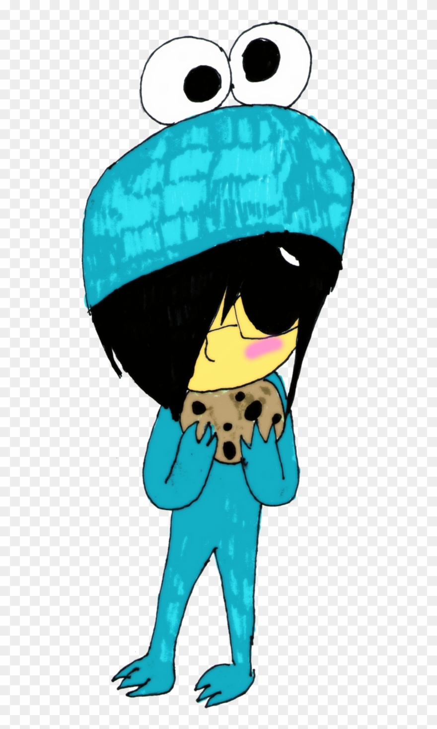 Cookie Monster Costume - Illustration Clipart