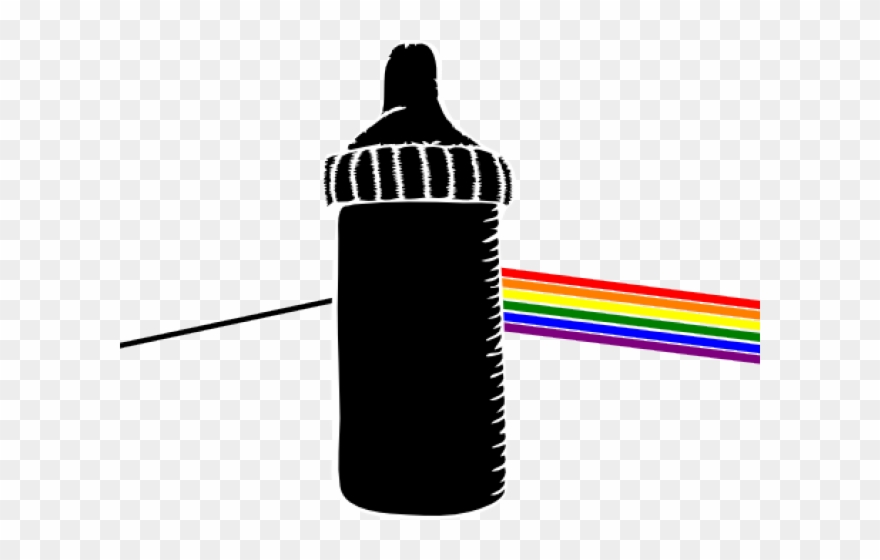 Pink Floyd Clipart Dark Side The Moon - Pink Baby Bottle Clip Art - Png Download