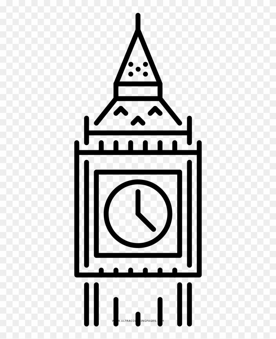 Big Ben Coloring Page Clipart
