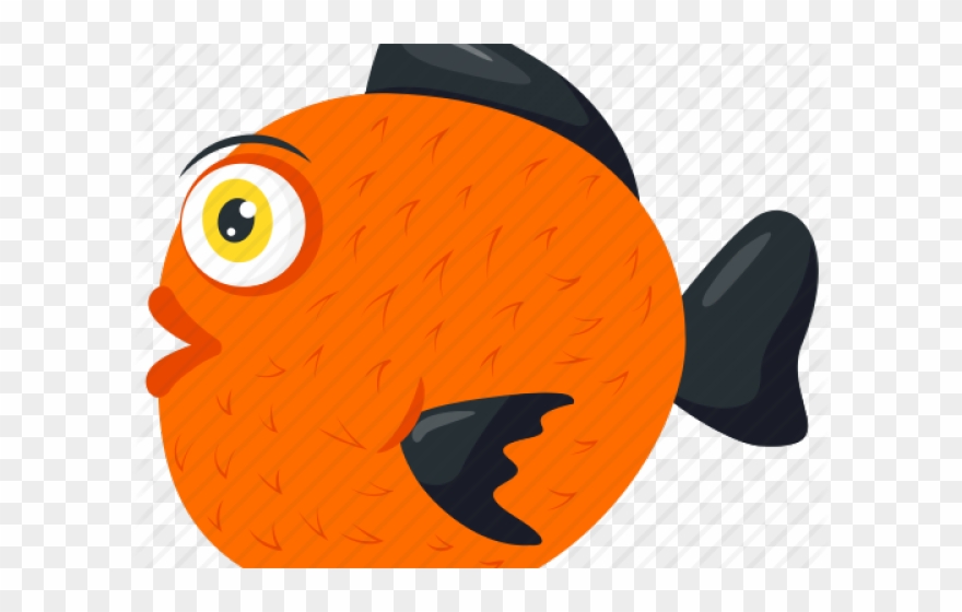 Fish Tank Clipart Orange Goldfish - Cartoon Freshwater Fish - Png Download