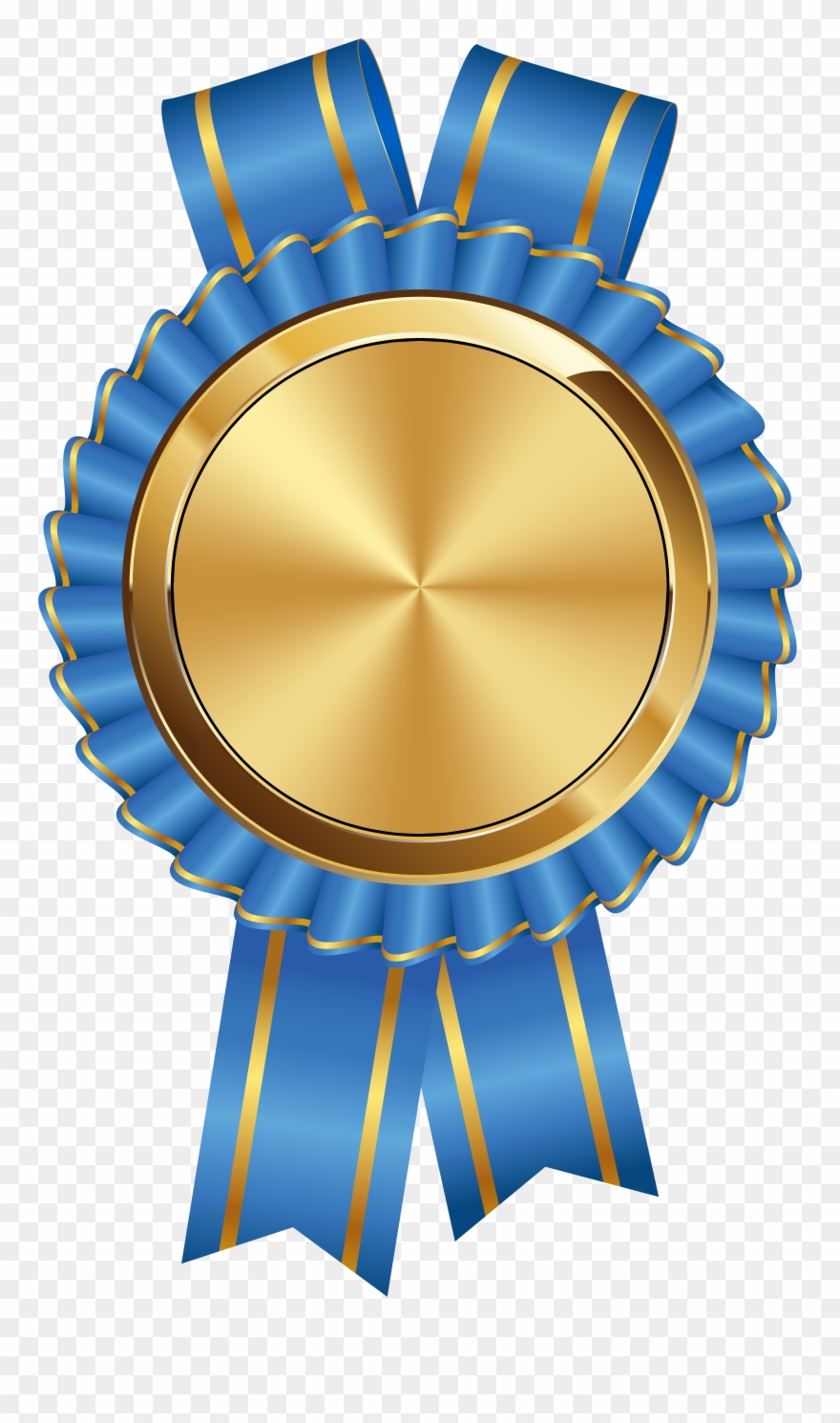 Seal Badge Gold Blue Png Clip Art Image - Portable Network Graphics Transparent Png