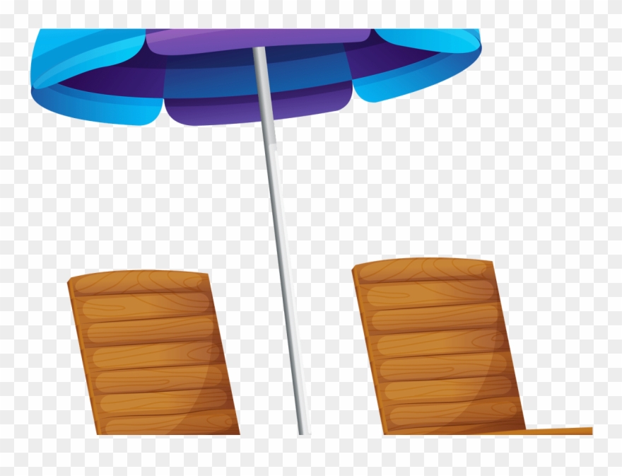 Beach Umbrella And Chair Clip Art Wwwpixsharkcom - Plywood - Png Download