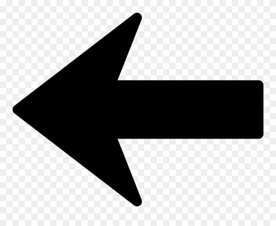 Arrow To The Left Silhouette Svg Png Icon Free Download Clipart