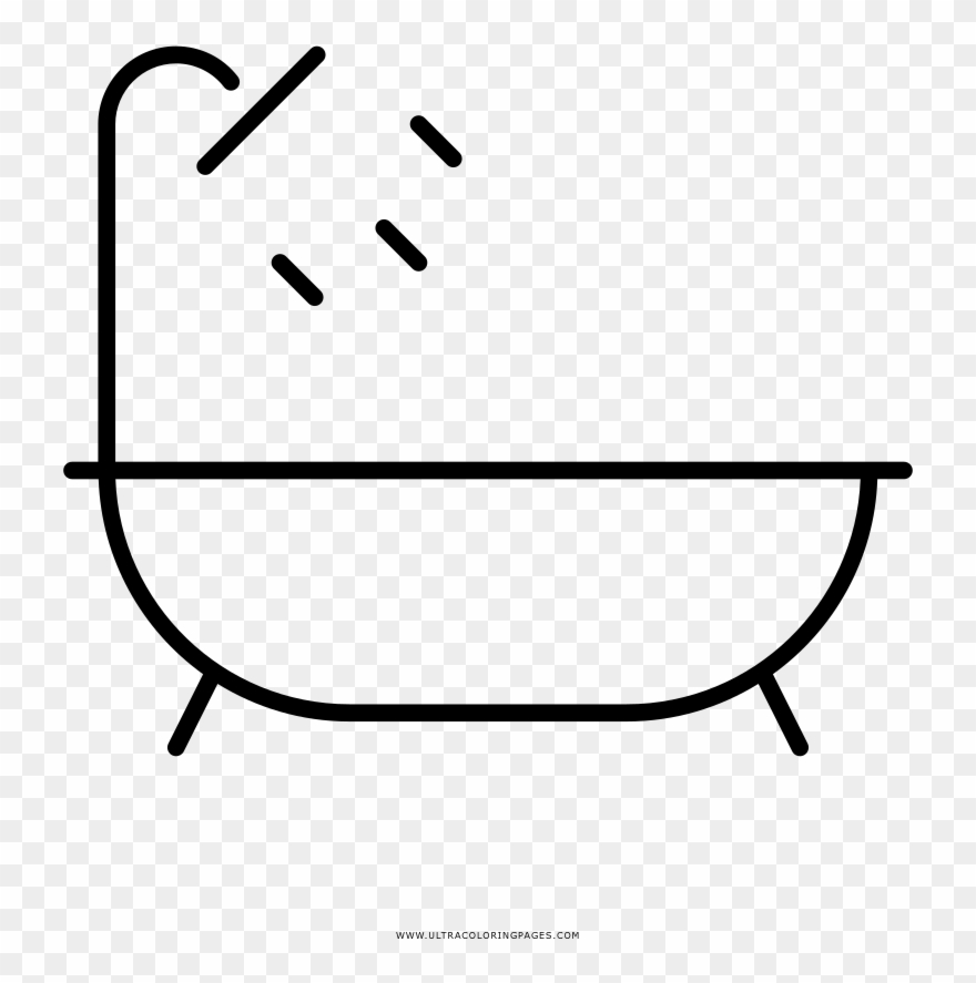 Bathtub Coloring Page Clipart