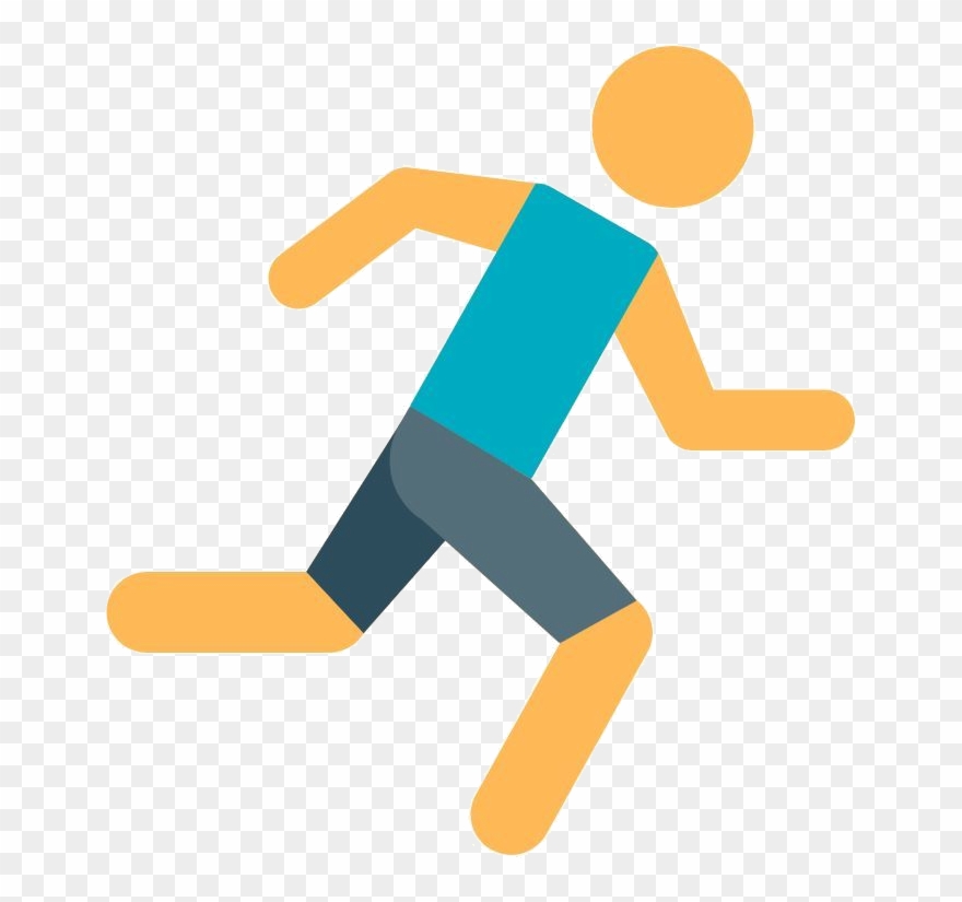 Location Clipart Transparent Background - Run Flat Design Png