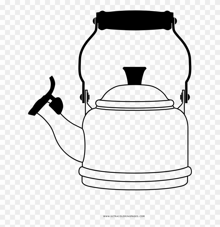 Kettle Coloring Page - Kettle Clipart