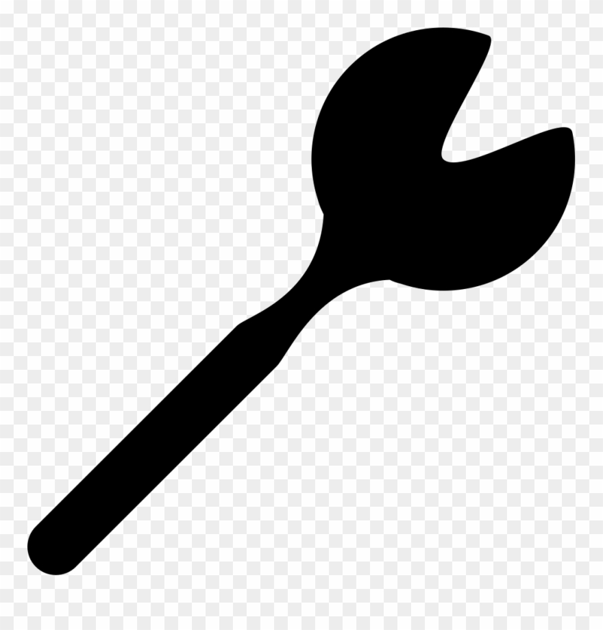 Kitchen Accessory Silhouette In Diagonal Comments - Spoon Icon Png Clipart