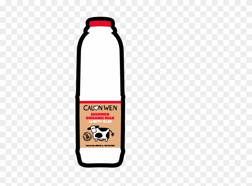 Skimmed Organic Milk 1l - Water Bottle Clipart