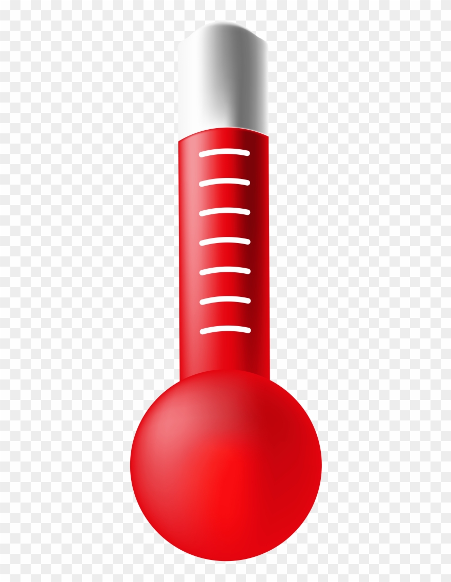 Hot Thermometer Weather Icon - Plastic Clipart