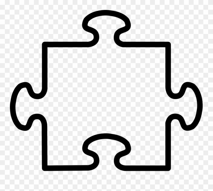 Visit - 2 Jigsaw Pieces Template Clipart