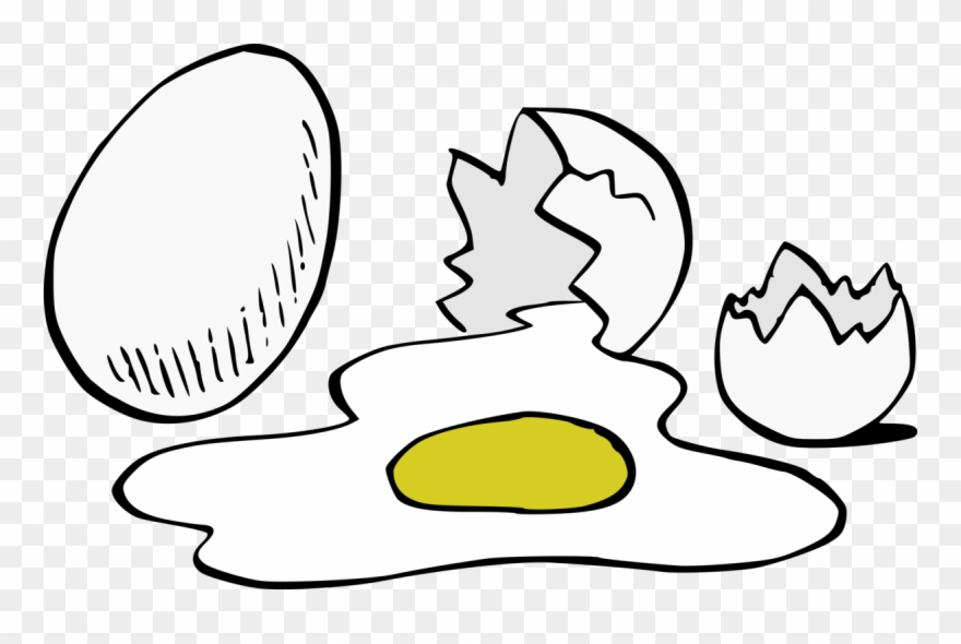 Chicken Deviled Egg Black And White Food - Clip Art Black And White Egg - Png Download