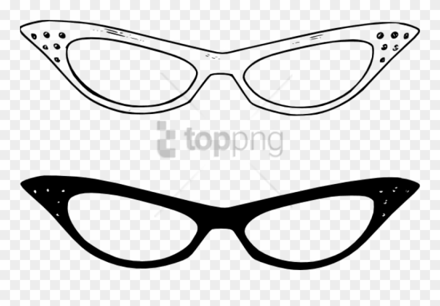 Free Png Glasses Frames Clipart Png Image With Transparent - Draw Cat Eye Glasses