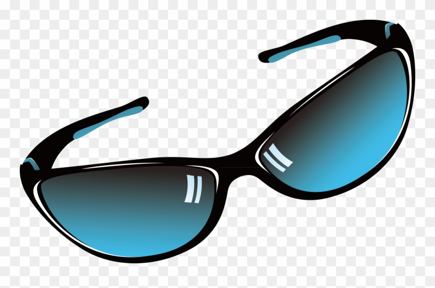 Blue Sunglasses Sun Glasses, Accessories Goggles Clipart - Vector Glasses - Png Download
