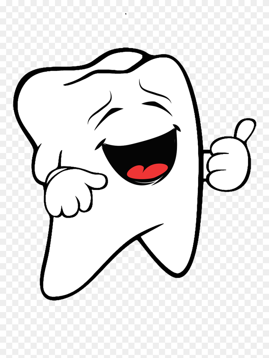 Free Illustration Happy Tooth Clipart Sticker Image - Teeth Clipart Png Transparent Png