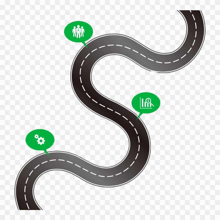 Road Map Infographic Clip Art - Png Download