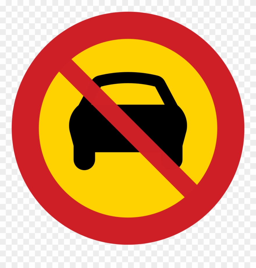 No Parking Sign Clip Art - Banned Driving - Png Download