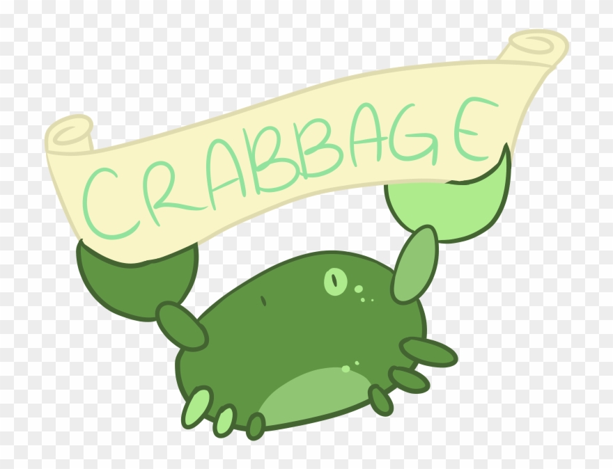 Crabbage The Little Green Crab By Purrtok - Cartoon Clipart