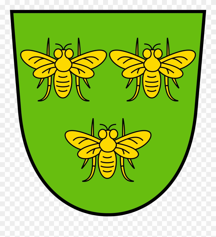 Open - 3 Bienen Im Wappen Clipart