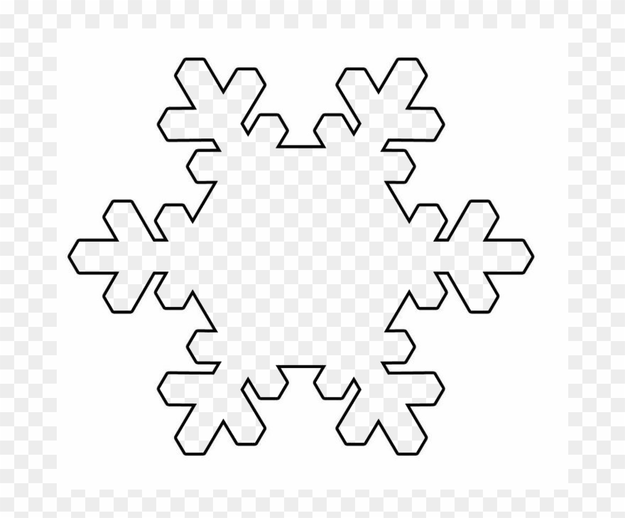 Copo De Nieve Png 339404 - Snowflake Black And White Simple Clipart