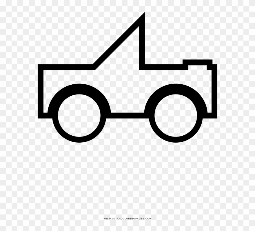 Jeep Coloring Page - Line Art Clipart