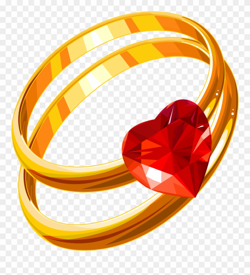 Diamond Ringashraf Clip Art At Clkercom Vector Clip - Wedding Rings - Png Download