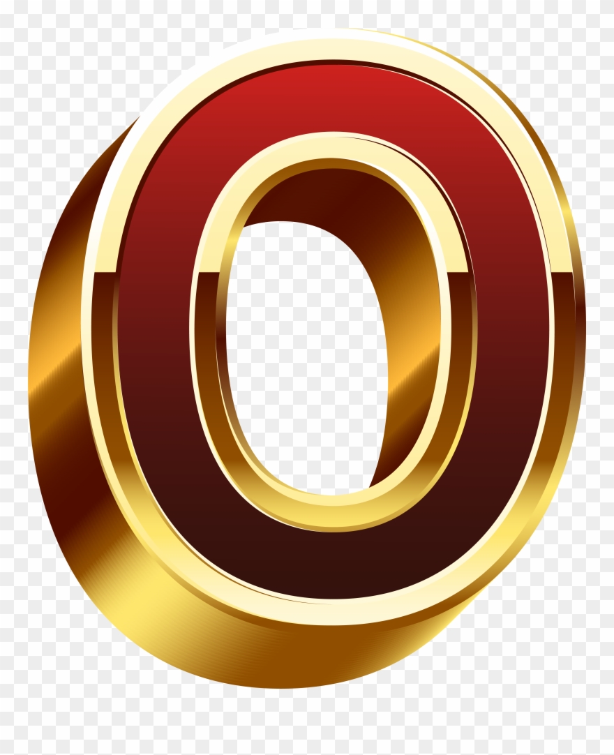 Zero Gold Red Number Png Clip Art Transparent Png
