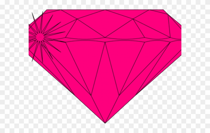 Gems Clipart Sparkly Diamond - Pink Diamond Clip Art - Png Download