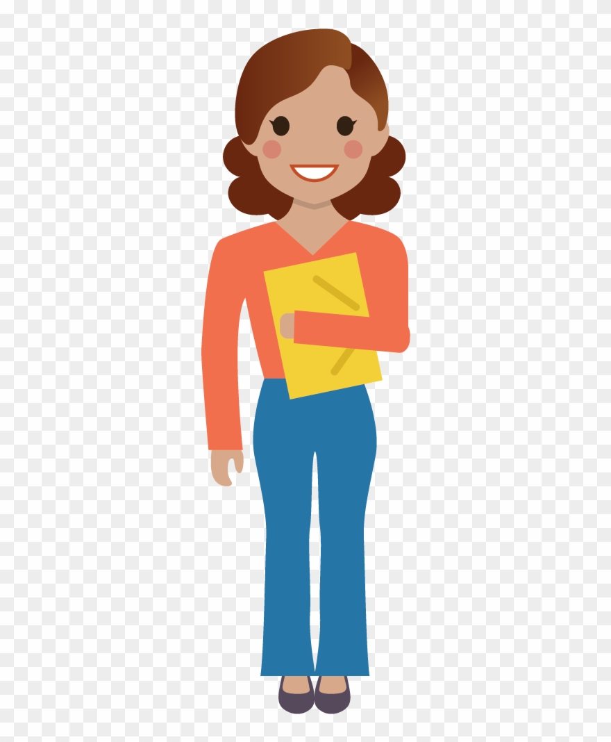 A Smiling Camhs Staff Member - Cartoon Clipart