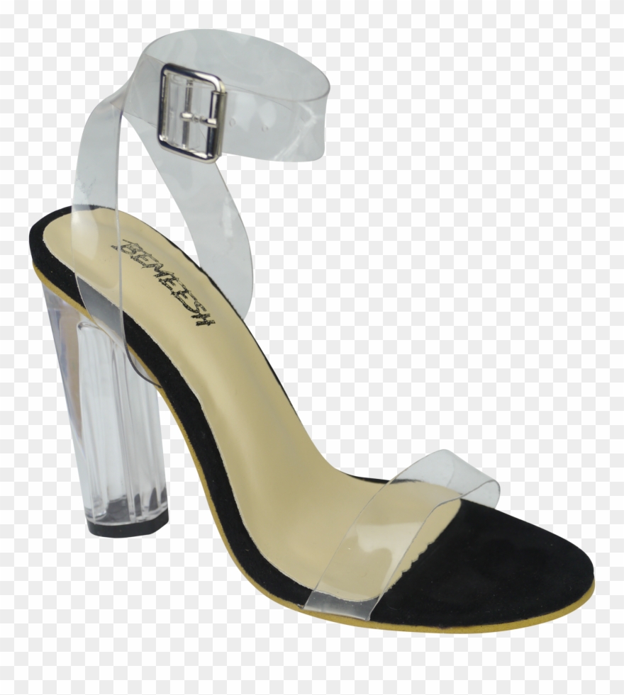 Womens Ladies Perspex Heels - Basic Pump Clipart