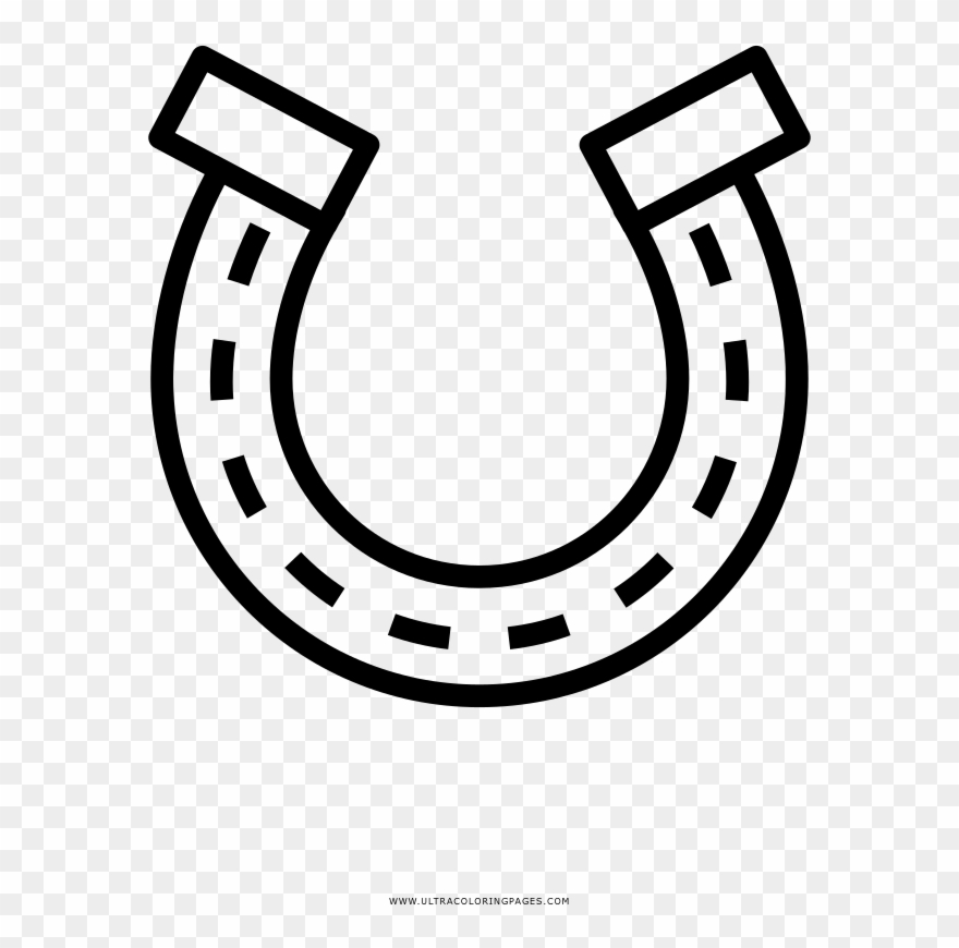 Horse Shoe Coloring Page Clipart