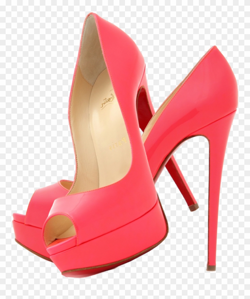 Yükle Christian Louboutin Florescent Pink Lady Peep - Christian Louboutin Peach Clipart