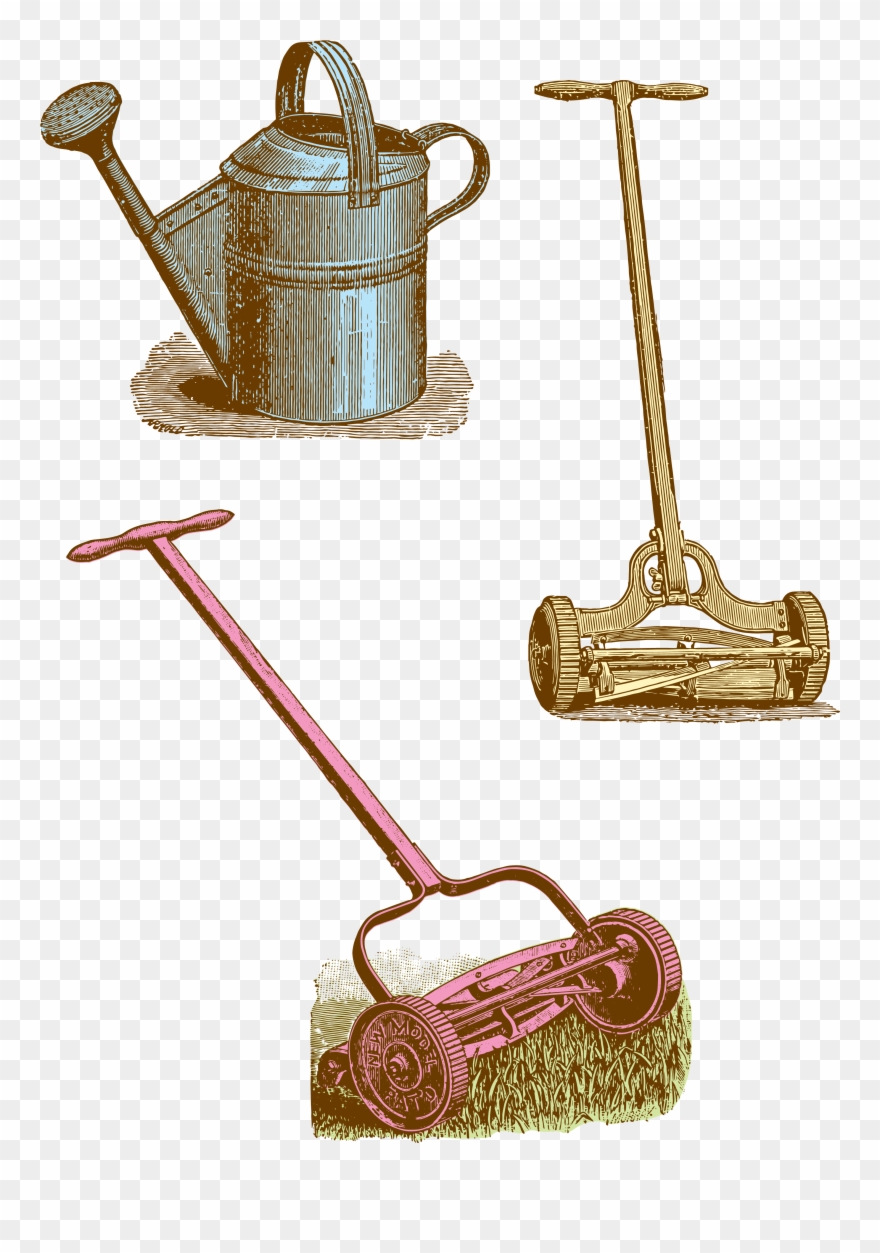 Vintage Garden Tools Clip Art Free - Png Download