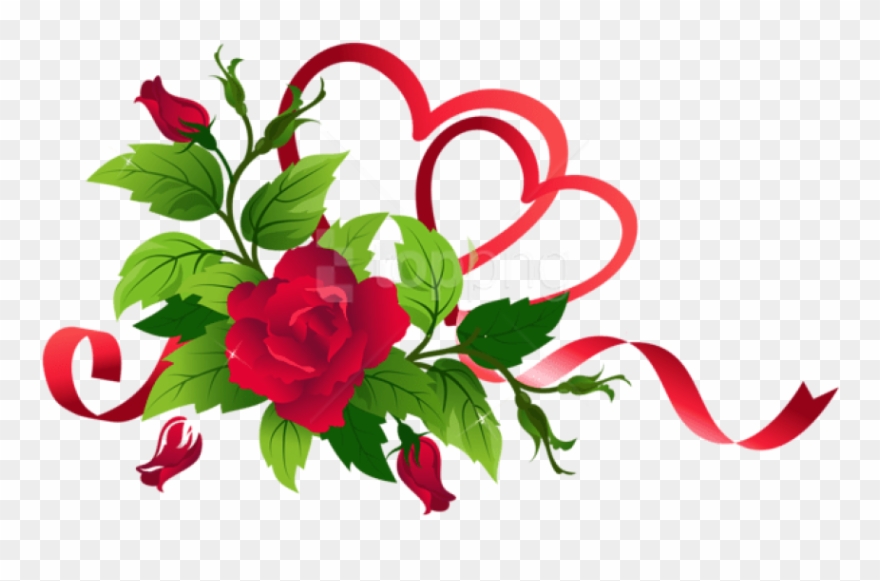 Free Png Download Transparent Hearts And Roses Decor - Hearts And Roses Png Clipart