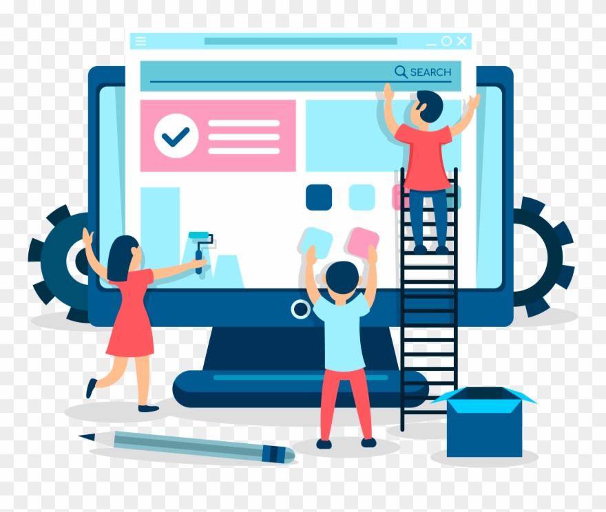 Team-work - Website Design And Development Clipart - Png Download
