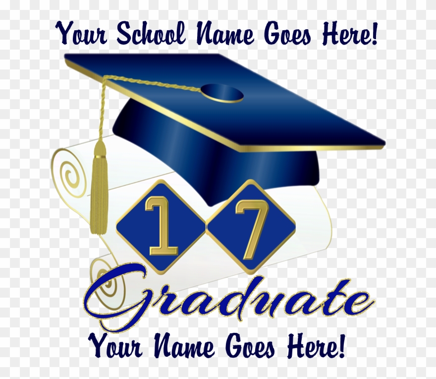 Blue Graduate Cap And Diploma Body Suit - Graduation Clipart