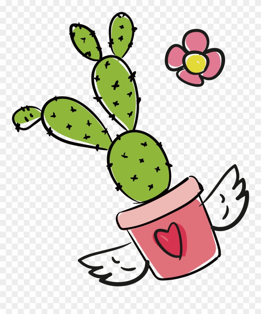 Potted Plants Clipart Pink - Png Download