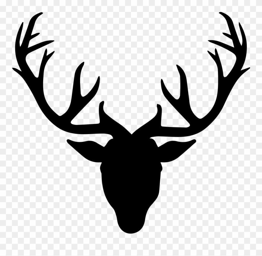 Deer Clip Art Black And White - Png Download