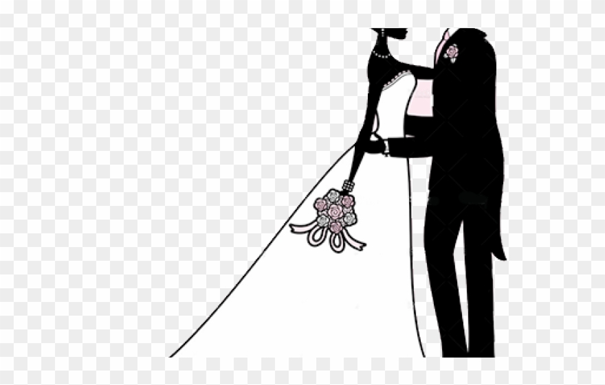 Wedding Clipart Pair - Wedding Drawing Background Png Transparent Png