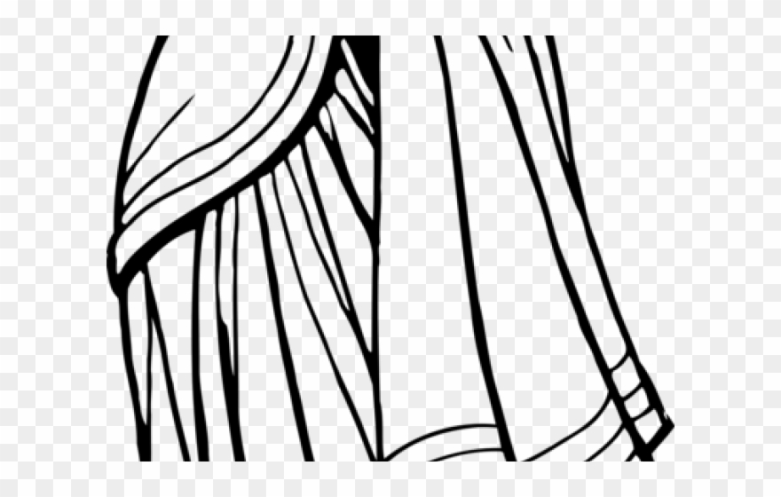 Bride Clipart Clothes - Saree Picture For Drawing - Png Download
