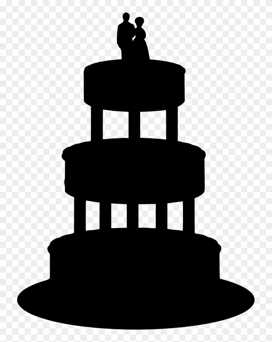Download Png - Wedding Cake Silhouette Clipart