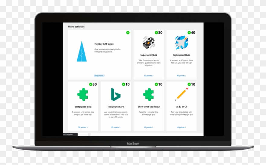 Bing Microsoft Rewards Macbookgrey Front - Flat Panel Display Clipart