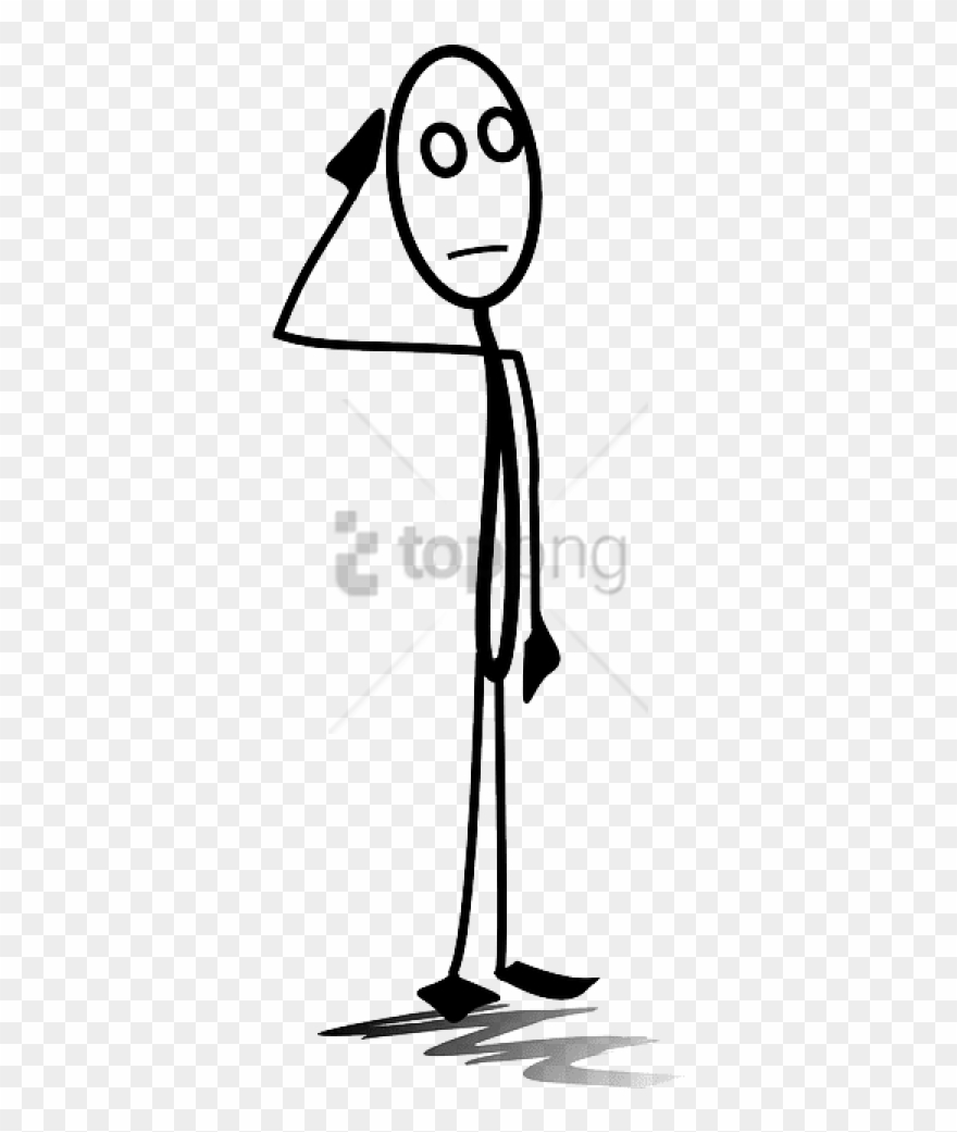 Free Png Download Stick Figure Thinking Png Images - Thinking Stick Figure Png Clipart