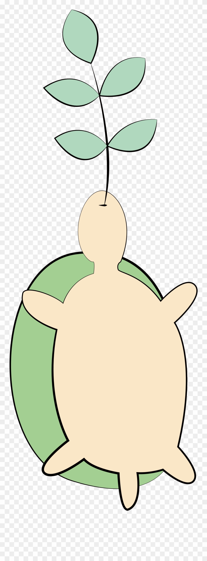 Turtle Leaves Cute Sticks Png And Vector Image Clipart