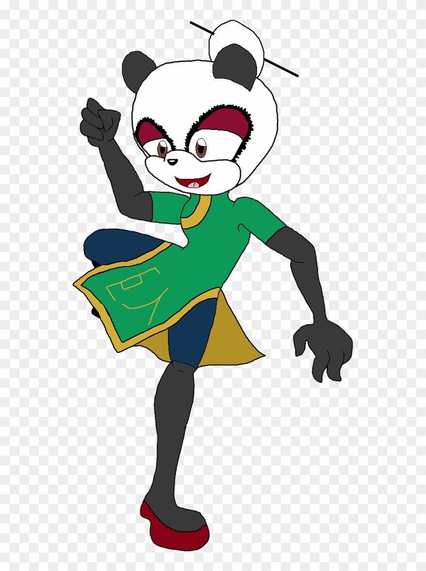 Wu Ling The Giant Panda - Cartoon Clipart